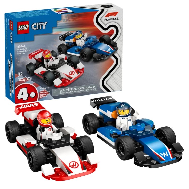 LEGO City F1 Williams Racing & Haas F1 Race Cars 60464