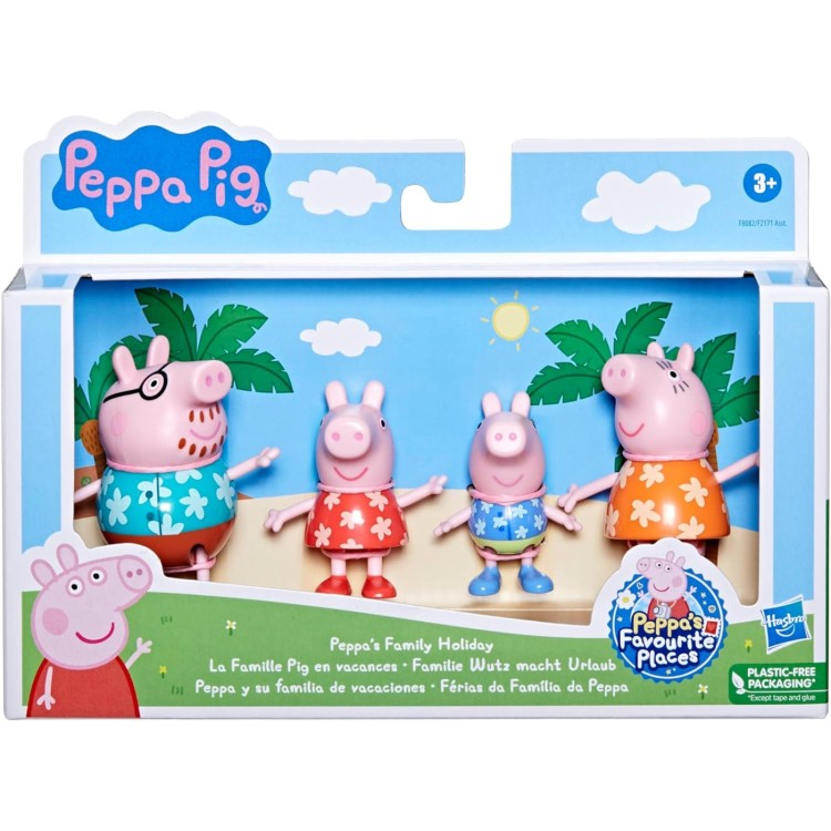 Peppa Pig Figure 4 Pack - Peppa's Family Holiday
